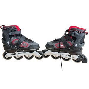 Airwalk Adults Adjustable Fit High Rebound Wheels 6-7.5 Adult Inline Skate Red
